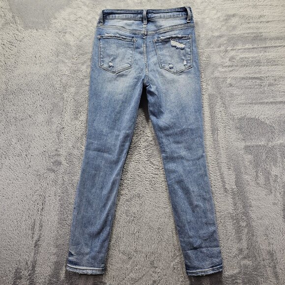 Vervet Jeans Womens 27 Blue Denim Sunney High Rise Skinny Distressed Medium Wash - Picture 2 of 11
